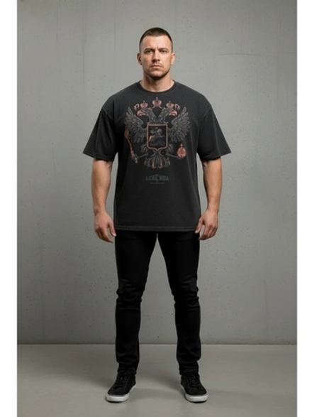Футболка оверсайз LEGENDA Герб черная