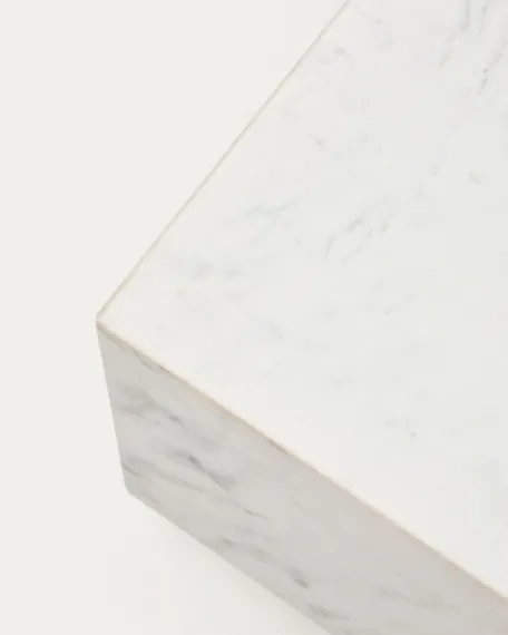 Журнальный столик Sorein из белого мрамора 100 x 50 см
