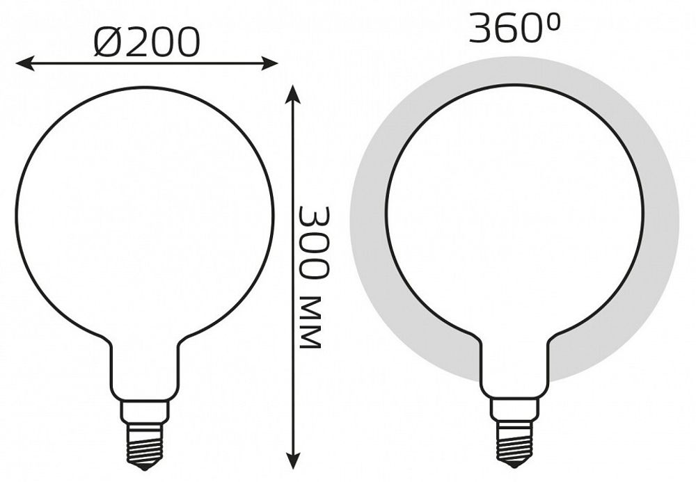 Лампа светодиодная Gauss Filament E27 14Вт 4100K 153202214-D