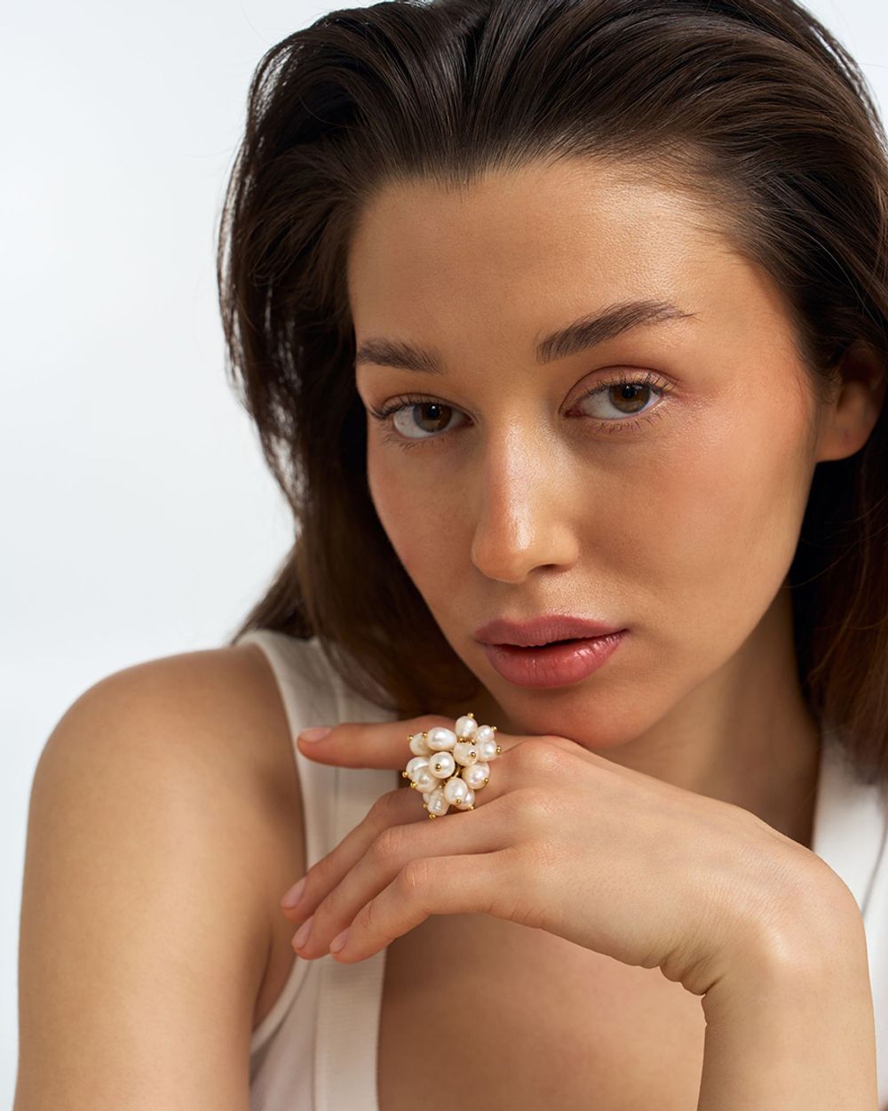 Кольцо Bubble pearl