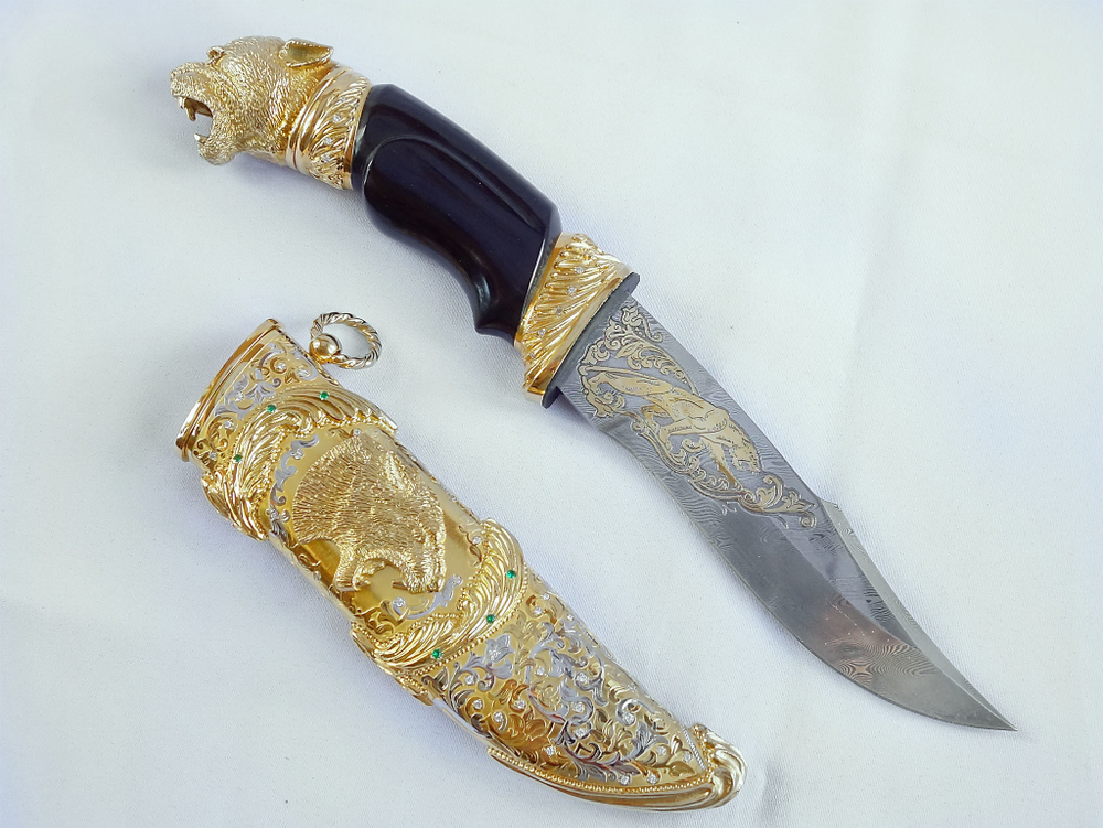 Дамасский нож Пантера