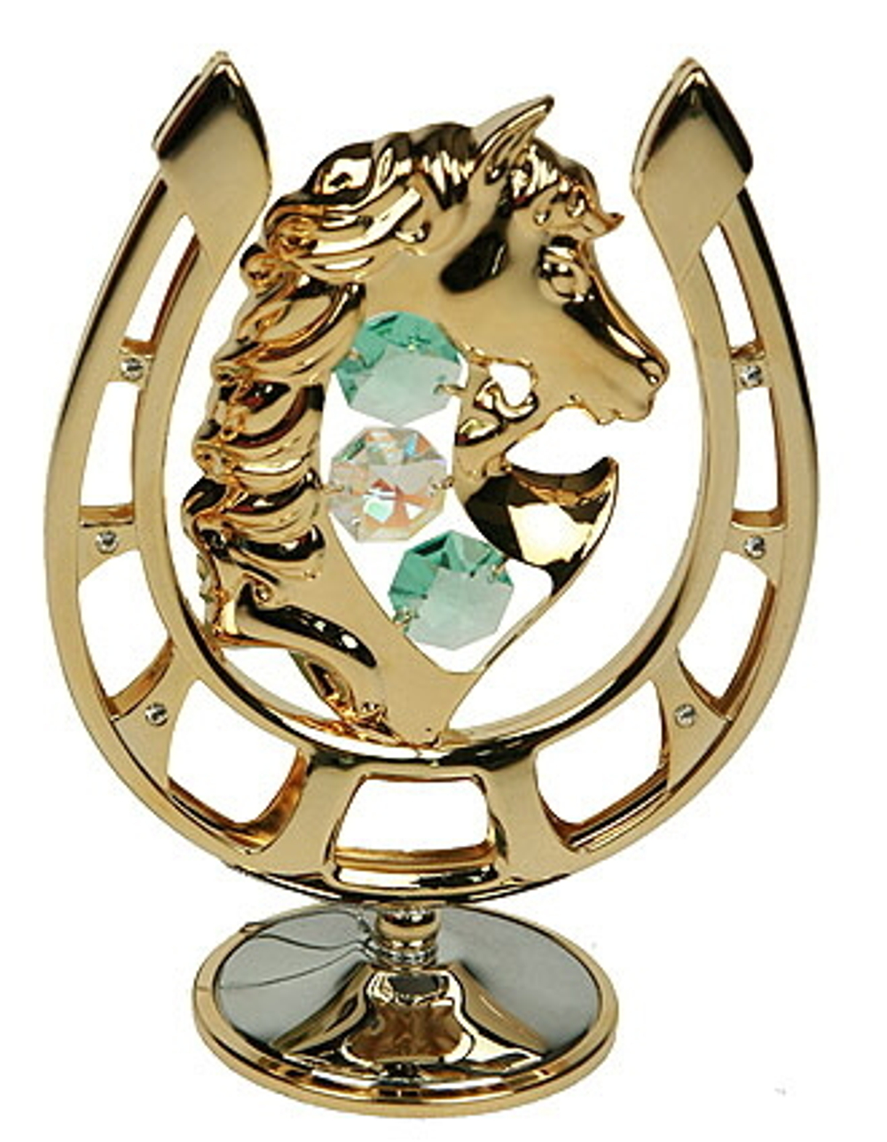 Фигурка декоративная Crystocraft Подкова с кристаллами Swarovski, 9х12 см
