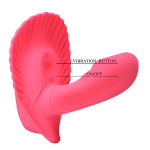 Розовый вибратор для стимуляции клитора и точки G Pretty Love Fancy Clamshell BI-014368W