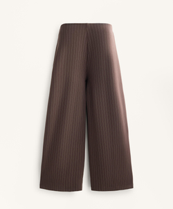 OYSHO Широкие брюки в полоску с мягким на ощупь модалом, темно-коричневый