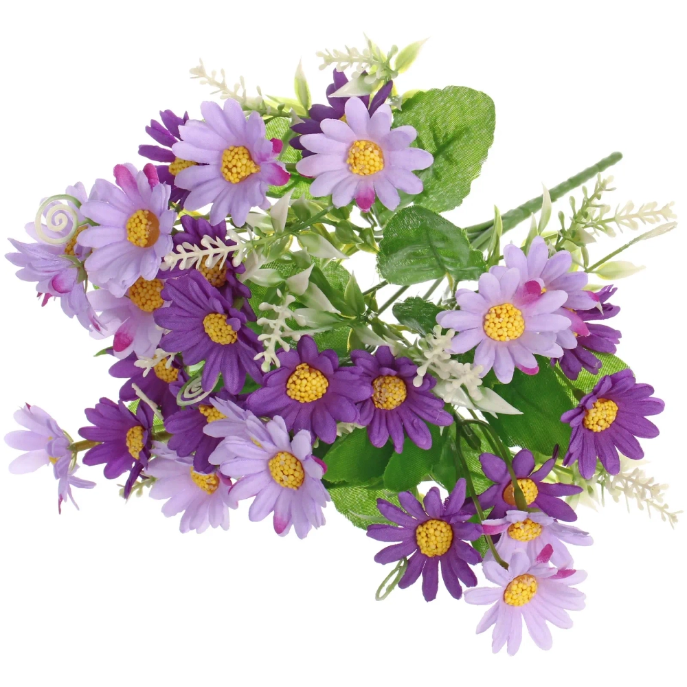 Искусственные цветы «Ромашки» 29см 28 цветков сиреневые