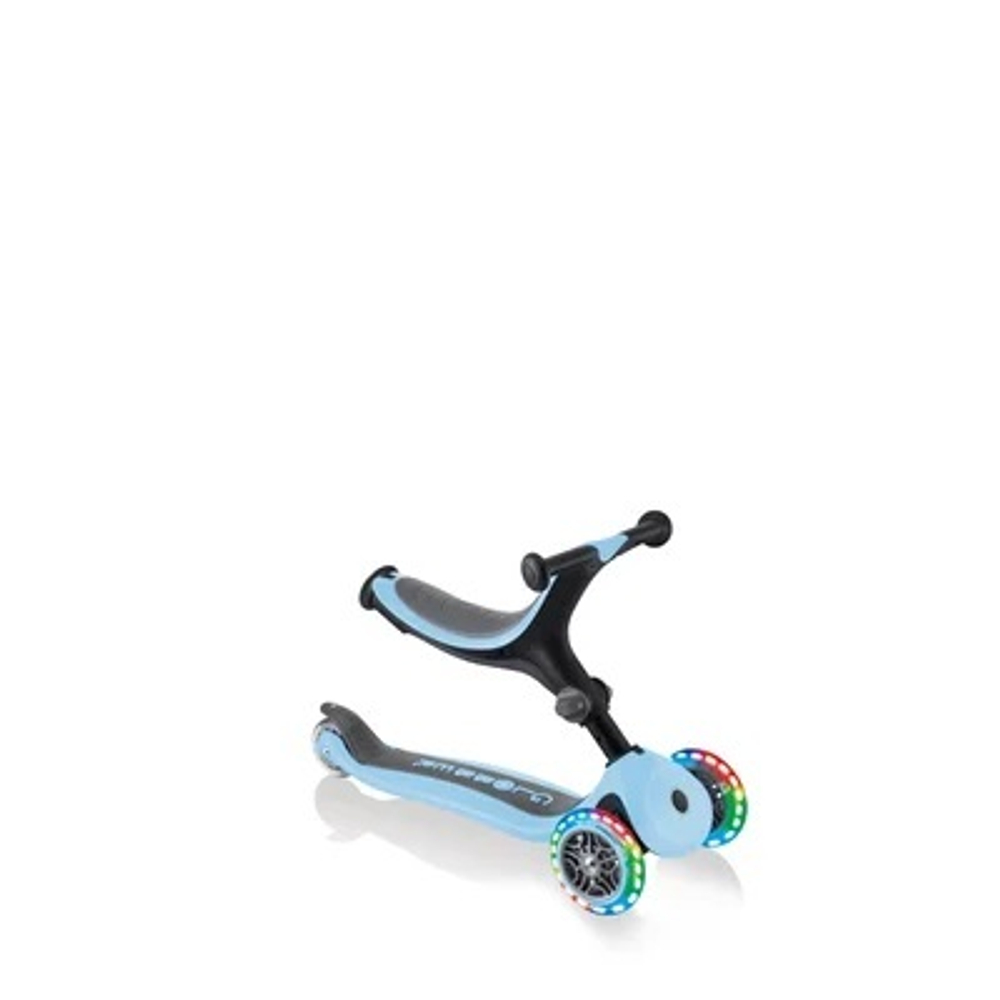 Самокат Globber Go Up Foldable Plus Lights светло-синий