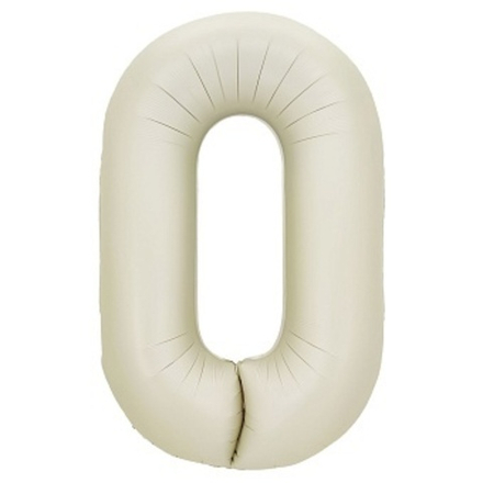 К Цифра 0 Белый песок Сатин 32''/81 см.