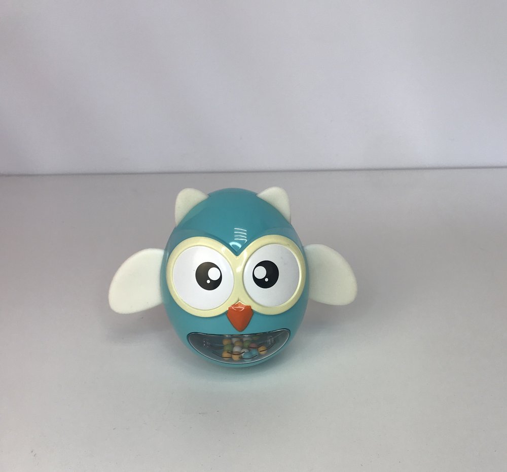 Погремушка Сова - неваляшка, цвет голубой (S-Y024-1)