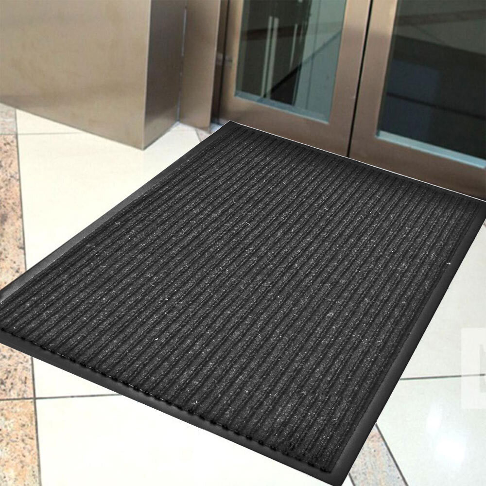 Коврик 100*200см влаговпитывающий ребристый FLOOR MAT "Стандарт", черный