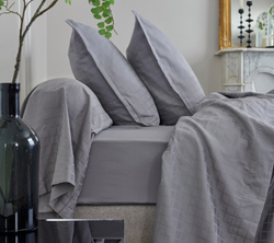 Постельное белье семейное Blanc des Vosges Palace ardoise