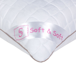 Подушка бамбук  Soft&Soft  70х70, в микрофибре с тиснением, 100% полиэстер