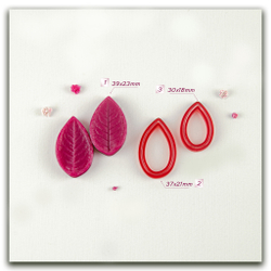 силиконовый вайнер и каттеры листа розы мини