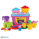 Кухня игровая Mini Stove с набором, 35 предм., розов. (Орион)
