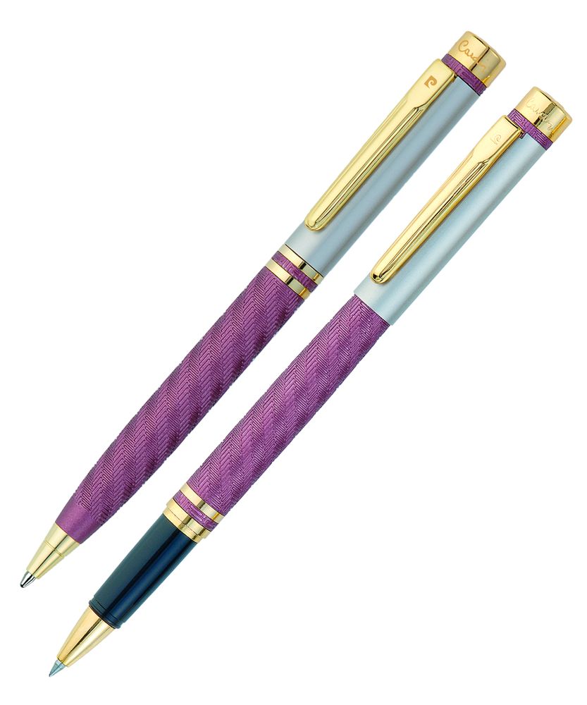 Подарочный набор ручка шариковая и роллер Pierre Cardin PEN and PEN PC0861BP/RP цвет сиреневый в упаковке