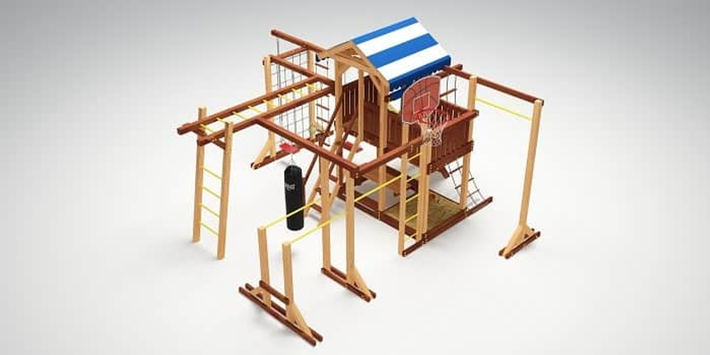 Деревянная детская площадка Савушка "4 сезона" - семейная
