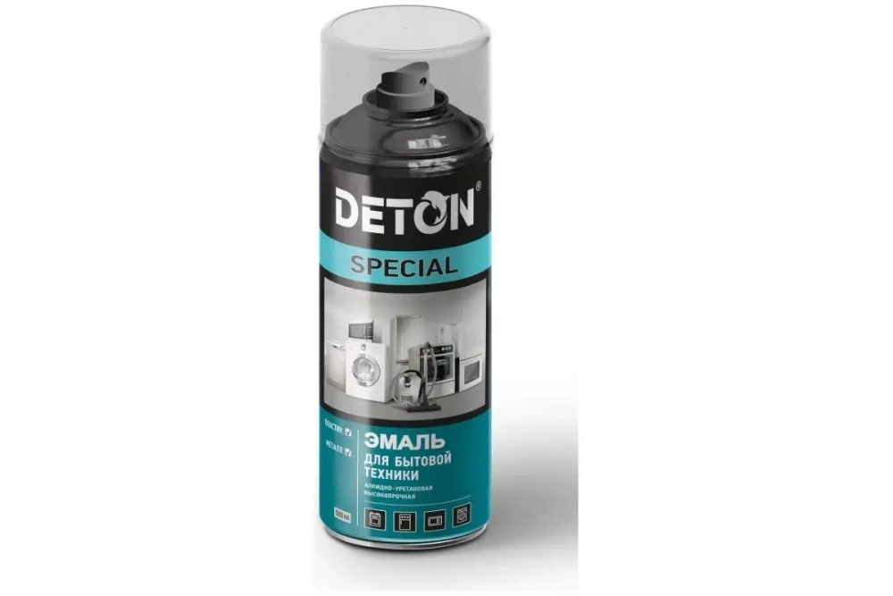 DETON SPECIAL  Аэрозольная эмаль алкидная для Бытовой техники Черная 520 мл