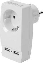 Адаптер ЭРА Polynom SP-1e-USB-B 1 гнездо c заземлением
