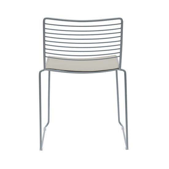 Стул металлический обеденный Hero серый с подушкой