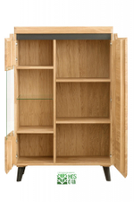 Буфет из массива дуба с черными вставками Альтена