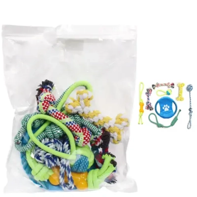 Набор игрушек для собак всех пород 8шт «НЕСКУЧАЙКА», цвет мульти, (пакет с подвесом)