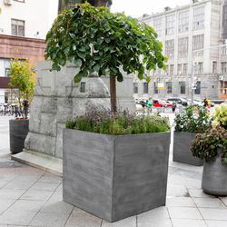 Кашпо CYLINDER XL CONCRETE GREY LIGHT D100 H105