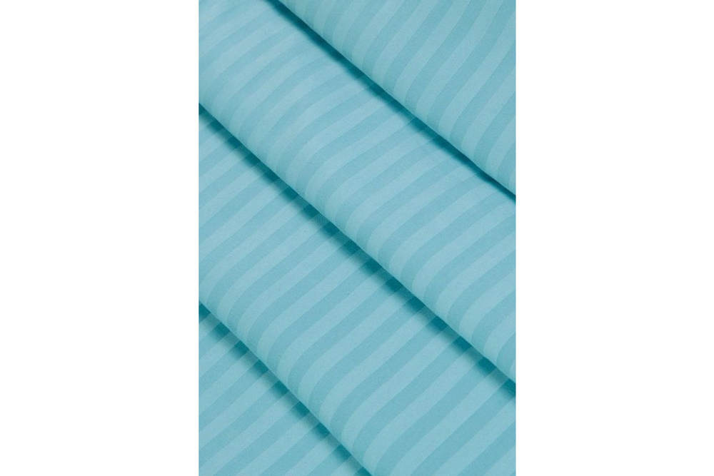 Постельное белье GoodNight Страйп-сатин евро (с нав. 50х70) голубой