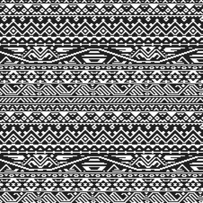 Черно-белый этнический узор