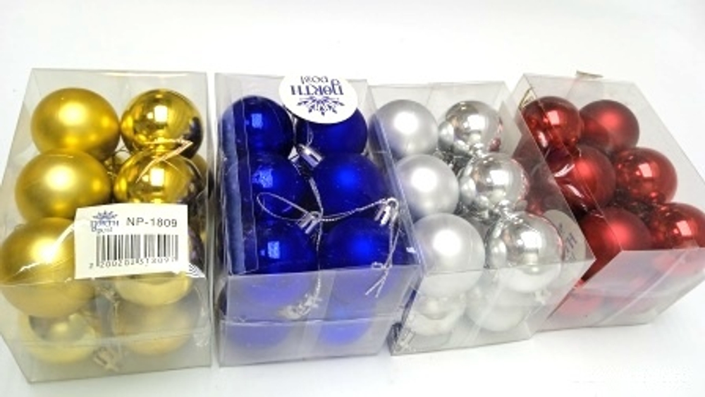 Шары новогодние  4см/12шт NP-1809