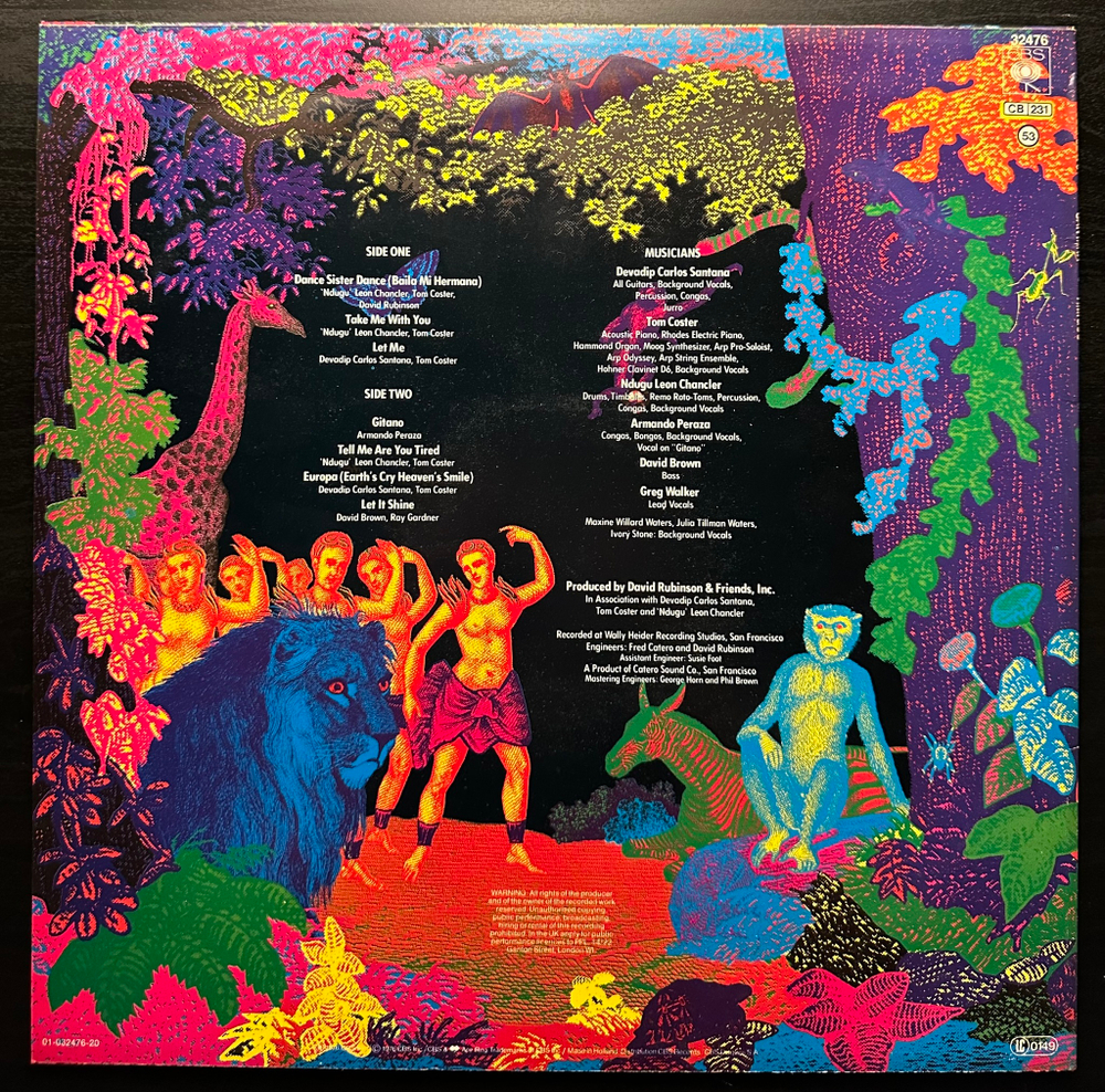 Santana - Amigos (Голландия 1984г.)