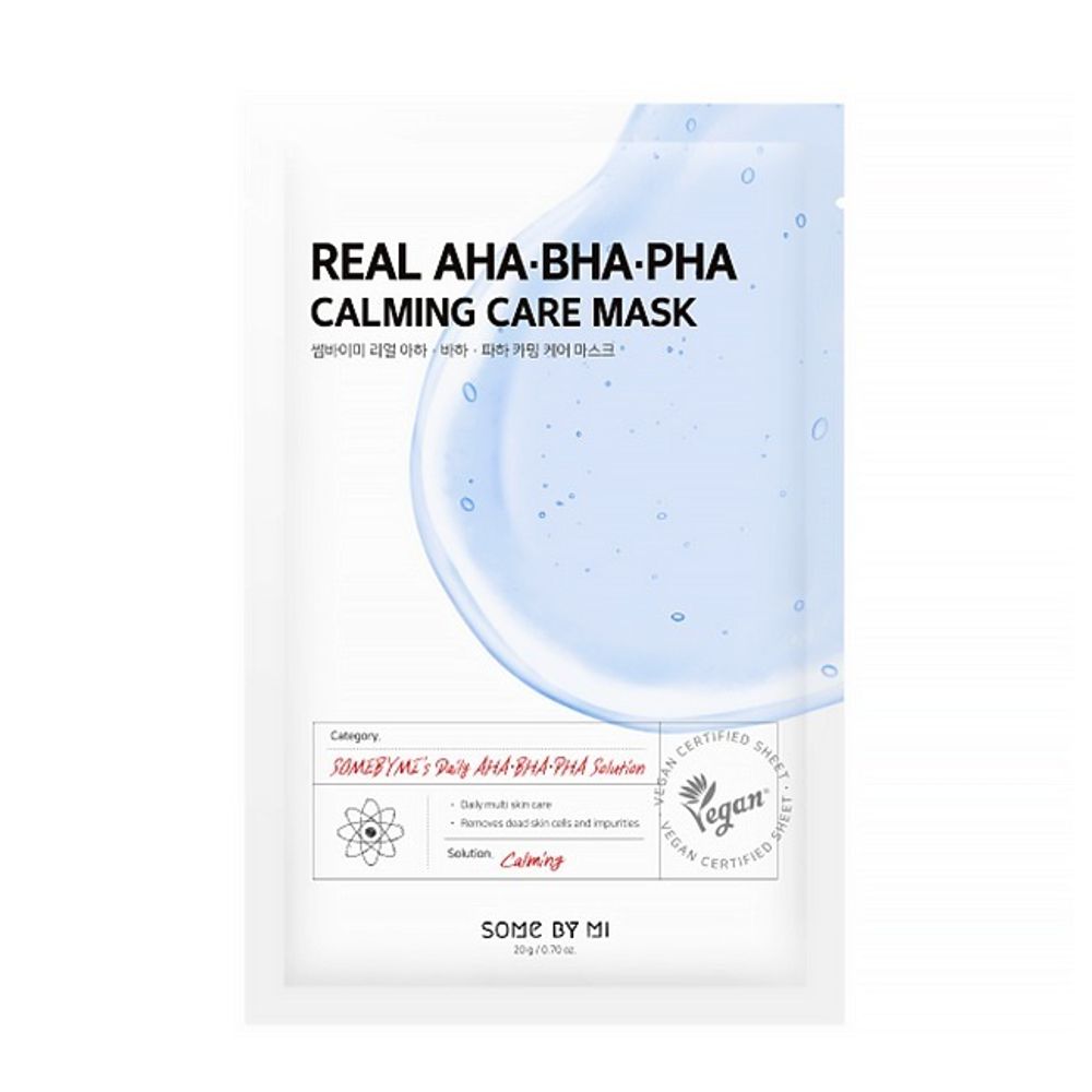 Тканевая маска с AHA/BHA/PHA кислотами SOME BY MI Real AHA BHA PHA Calming Care Mask 20г