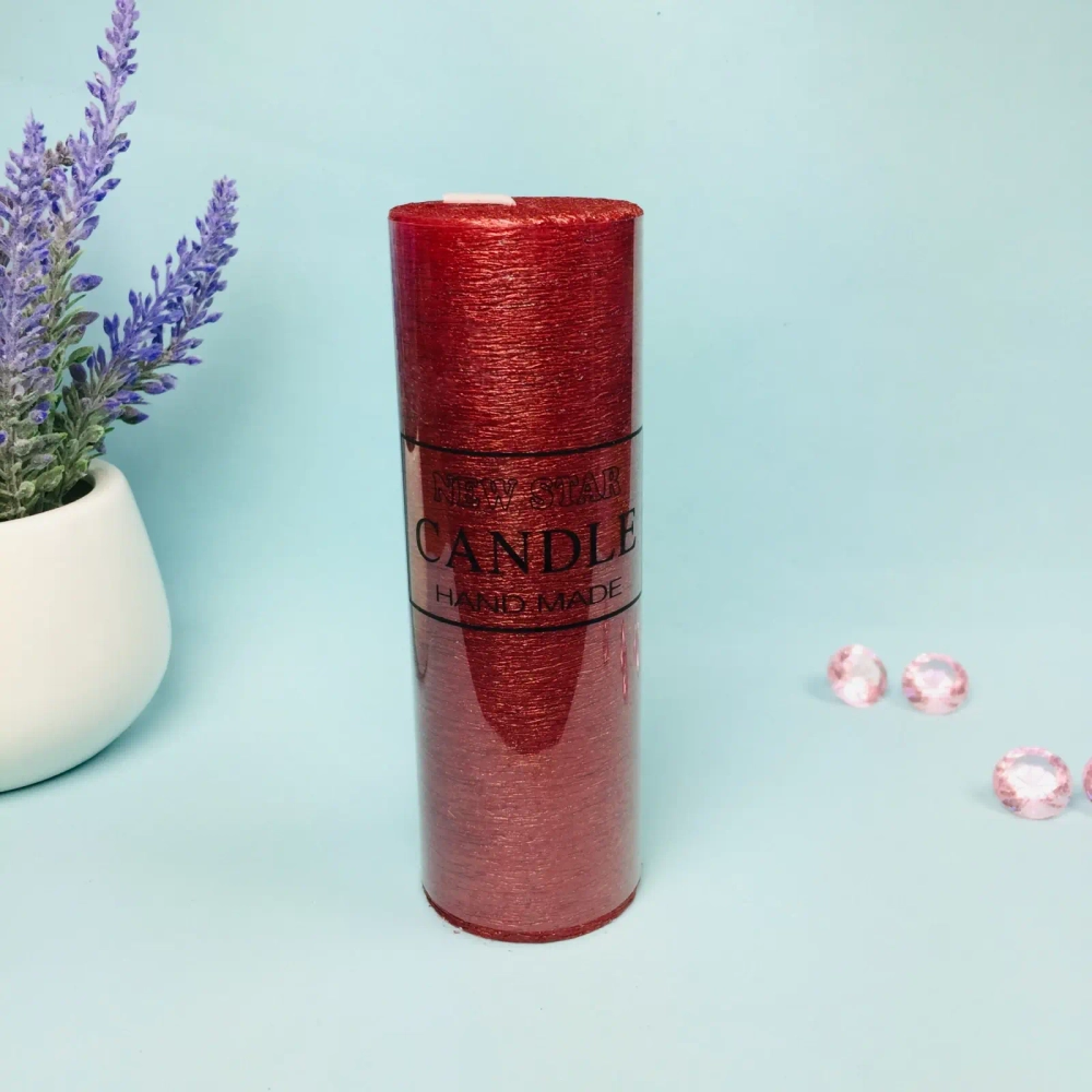 Свеча «New Star» 5*15см цвет красный ZD-074