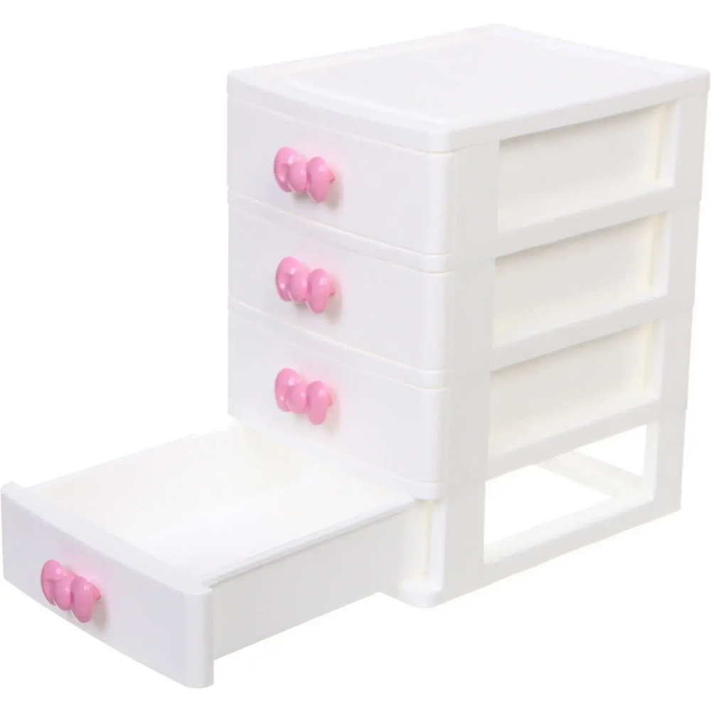 Комод малыйдля хранения «БАРЛАО», четыреотделения, цвет белый, 20*13*17см (пакет)