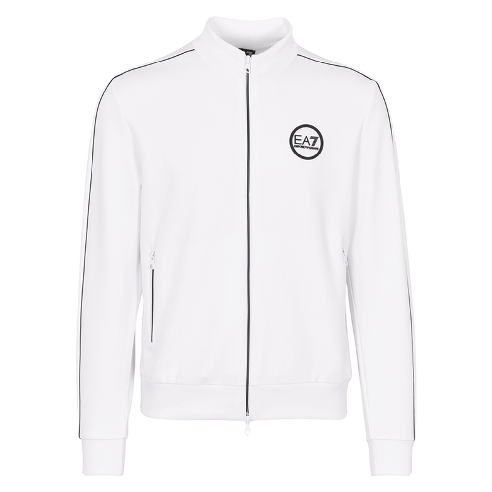 Мужская теннисная кофта EA7 Man Jersey Sweatshirt - white