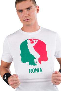 Мужская теннисная футболка Hydrogen City Cotton Tee Man - белый