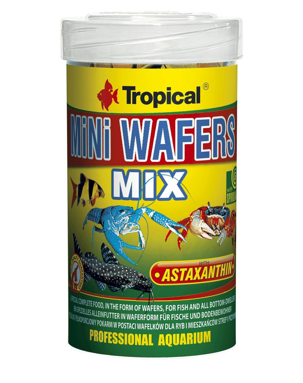 Корм Tropical PR Mini Wafers Mix 100мл/55г пластинки для донных рыб и ракообразных