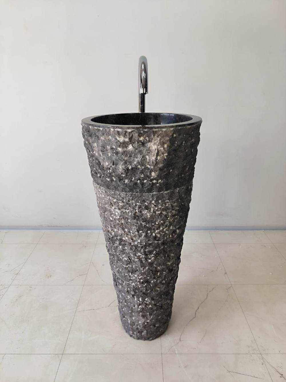 Раковина напольная из мрамора Pedestal Grey Marmo MN-65940 40х40х90 из натурального камня