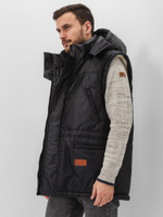 Куртка-жилет на меху из овечьей шерсти с отстегивающимися рукавами и капюшоном