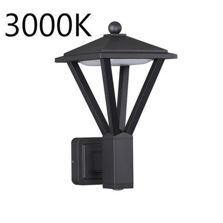 6655/15WL3 NATURE ODL25 673 черный/металл Уличный настенный светильник IP54 LED 15W (12W SMD LED + 3W COB LED) 3000K AC85-265V BEARITZ