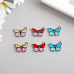 Декор для творчества металл "Яркая бабочка" эмаль, 1,4х1,9 см