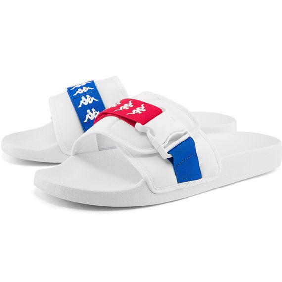 Kappa Outdoor Beach Slides 'White Blue Red'