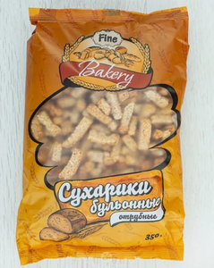 СУХАРИКИ FINE BAKERY БУЛЬОННЫЕ ПШЕНИЧНЫЕ 350 Г