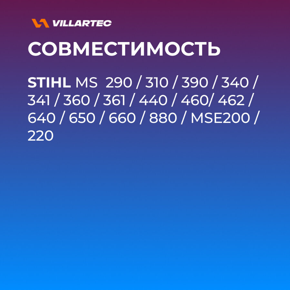 Направляющая шина для бензопилы VILLARTEC 45см на бензопилу STIHL MS 361 арт 261166600001