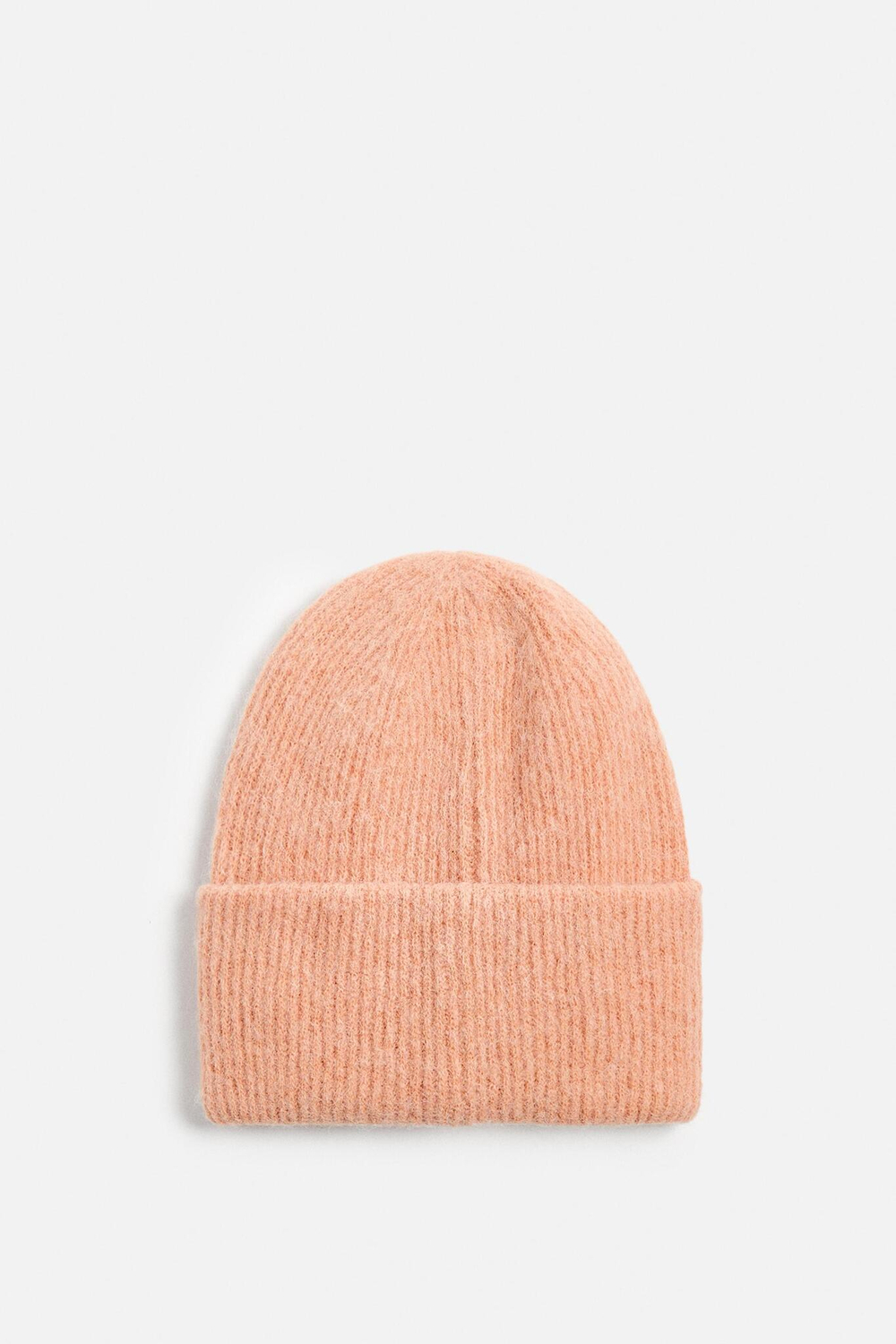 ZARA ШАПКА БИНИ ИЗ СМЕСОВОЙ ШЕРСТИ И АЛЬПАКИ, ОРАНЖЕВЫЙ