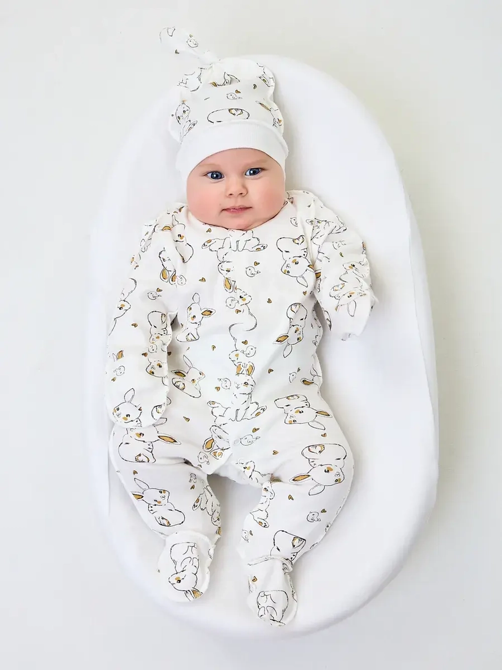 Конверт плюшевый на выписку для новорожденного лето