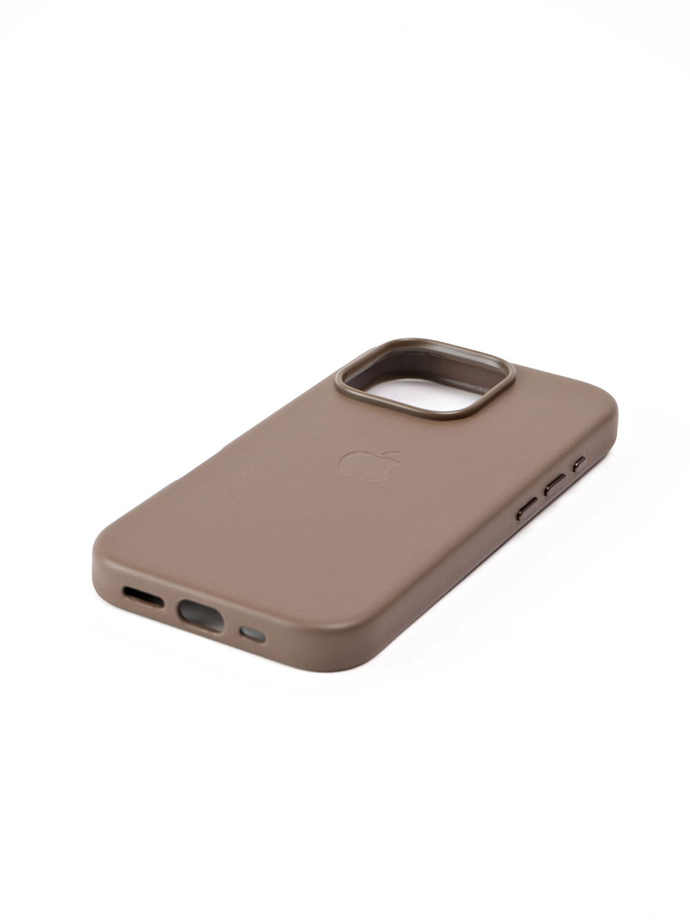 Кожаный чехол Leather Case iPhone 16 Pro Бежевый