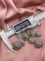 Пуговицы квадратные в серебристом металле с плетением сетка