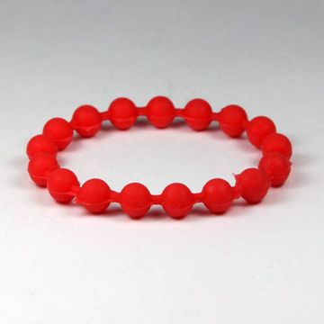 Браслет силикон с шарами (красный)