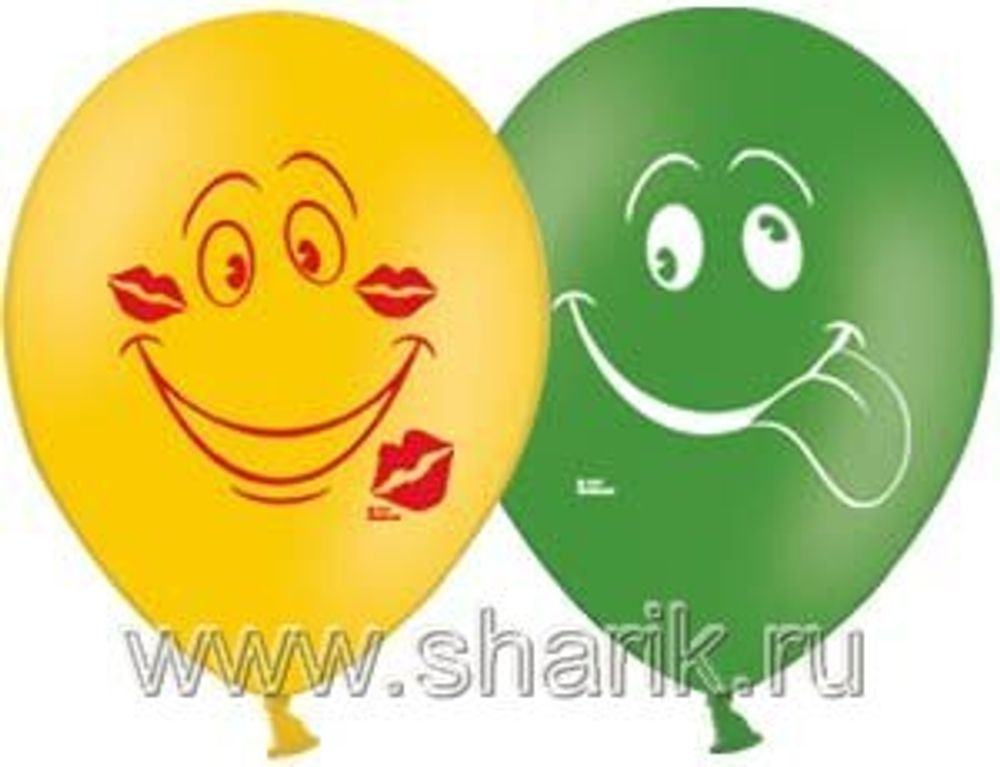 Шар (14"/36 см) Улыбка  50 шт.