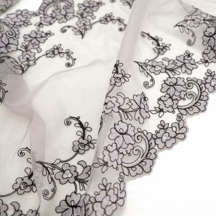 Вышивка на сетке СЕРЫЙ, 28см