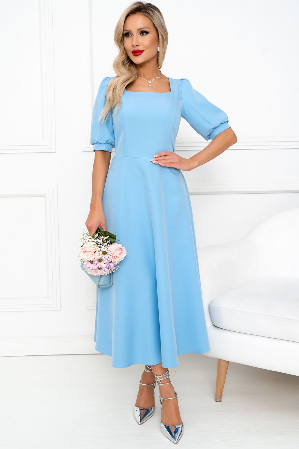 Платье Моника (голубой) Р11-1200/2 Nikol (Акция)